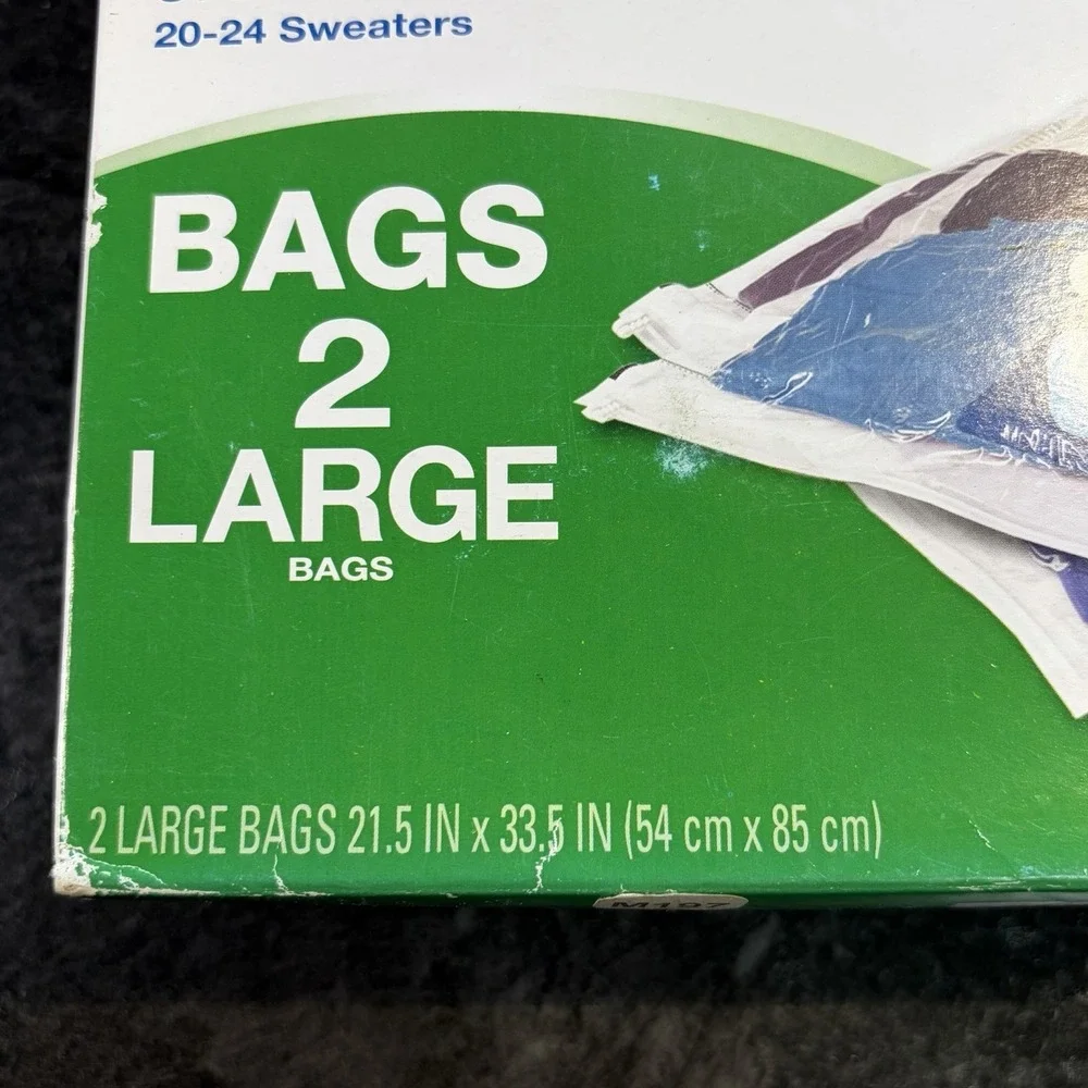 NEW Ziploc Space Bag Vacuum Seal LARGE‎ Storage Bags 4 Bags Total 20-24 Sweaters